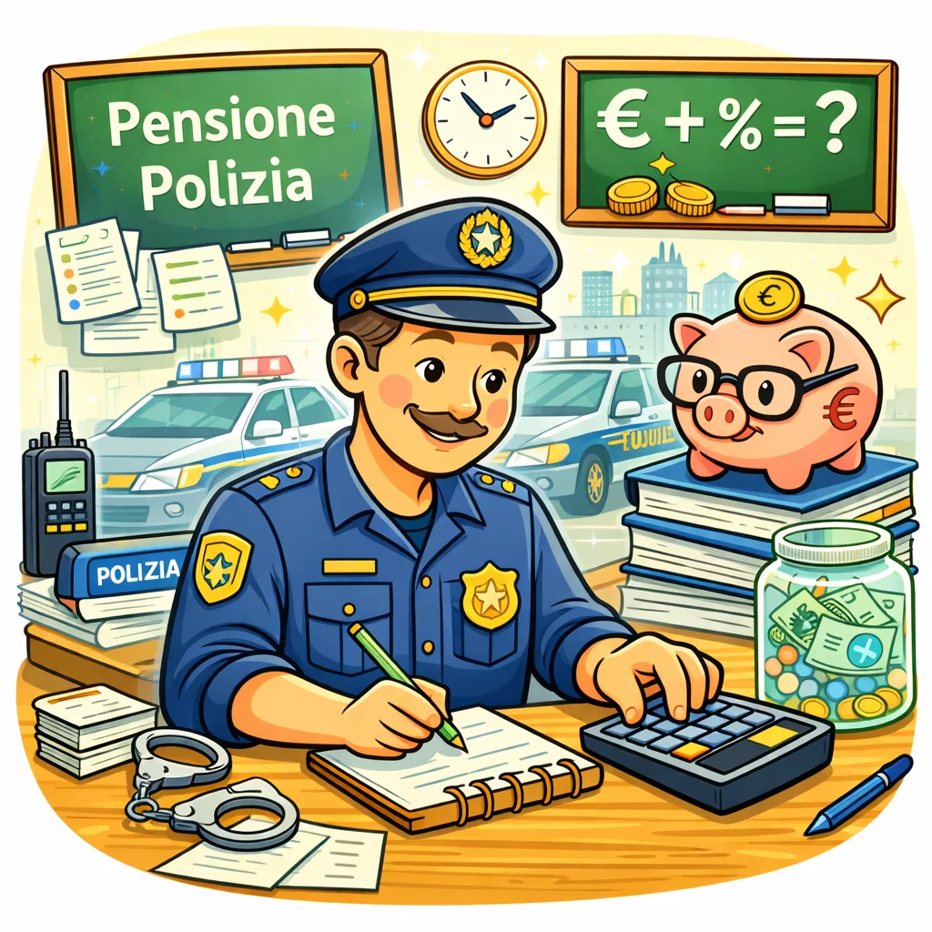 Calcolo pensione Polizia 2026, limiti ordinamentali e sistemi di calcolo